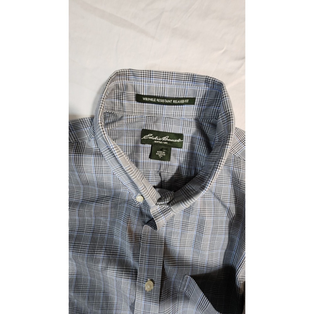 Eddie Bauer Shirt Mens Large Multicolor‎ Plaid  Long Sleeve